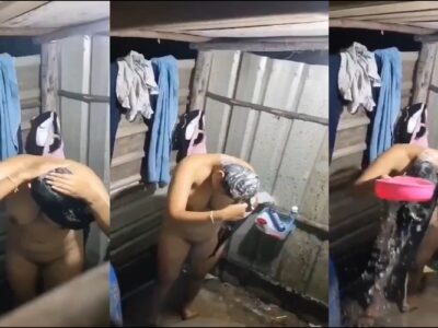 แอบตั้งกล้องถ่ายป้าอาบน้ำ น่าสนใจตรงที่ผิวพรรณขาวกว่าวัยมาก