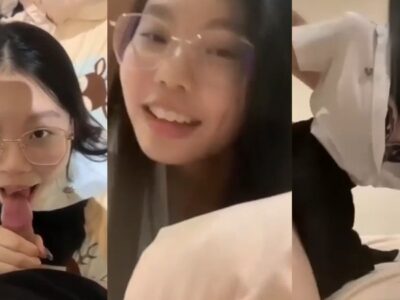 คลิปหลุดนักเรียน18+ xxx สาวแว่น น่ารัก น่าเย็ดสุดๆ อมควยให้แฟน ก่อนโดนเย็ดท่าหมา