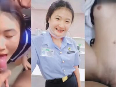 คลิปหลุดนักเรียน นักเรียนไทย หลุดจากกลุ่มลับ สาวพยาบาลเงี่ยนควย อมควยให้แฟนคาชุดพยาบาล
